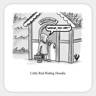 Classic Little Red Riding Hoodie Cartoon Sticker